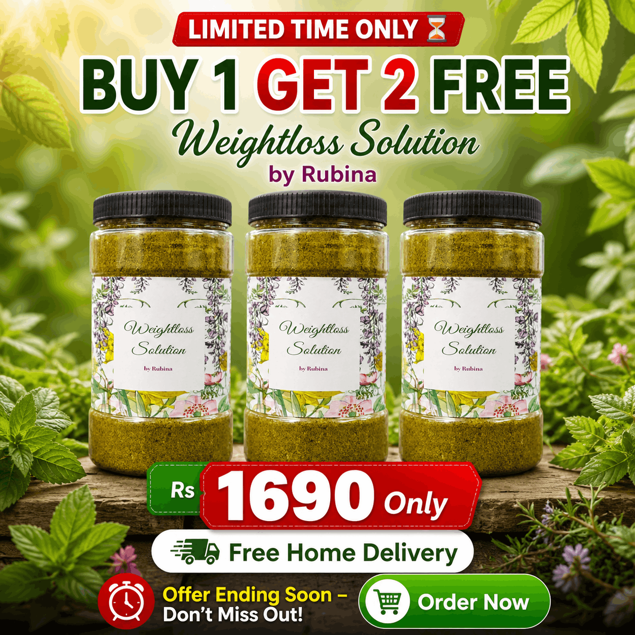 Weightloss Solution ( 3 Month Plan ) BUY 1 GET 2 FREE